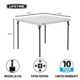 thumbnail image 3 of Lifetime 37 inch Square Folding Table Indoor/Outdoor Commercial Grade, Almond (80829), 3 of 19