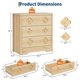 thumbnail image 4 of Cómoda 3 cajones alta Towallmark - Roble natural - Diseño acanalado - Tiradores metálicos - Para dormitorio o comedor - Modelo TC-3RN, 4 of 8