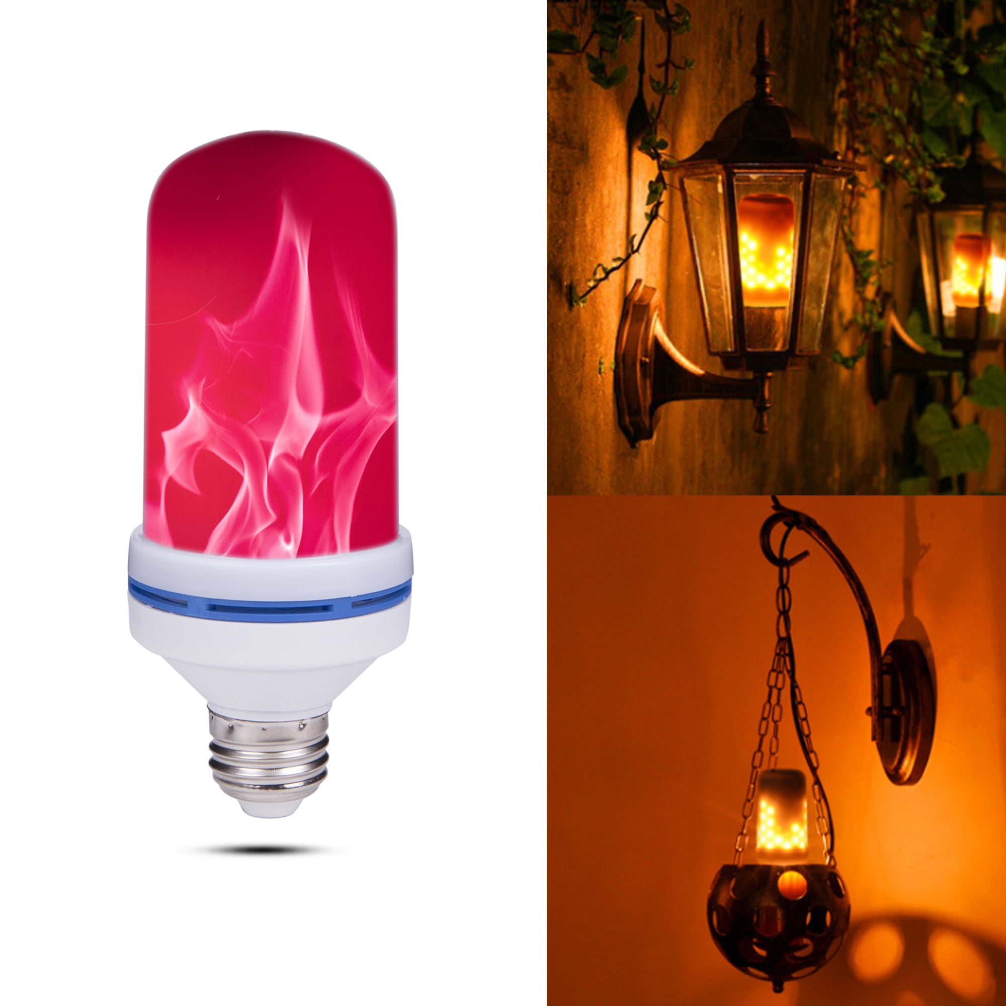 E26 LED Flame Fire Effect Simulated Nature Light Bulb Decor Atmosphere Corn Lamp