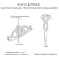 thumbnail image 5 of Rosec Jewels Certified Lab Created Diamond Engagement Ring - Designer Ring - EF-VS Quality, 10K White Gold, US 10.00, 5 of 6