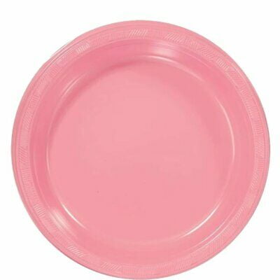Hanna K. Signature Plastic Plates Pink 9'' Pack of 50 Plastic Plate 50 Count
