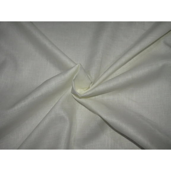 NATURAL WHITE COLOR LINEN 60 LEA ~ 58 quot;~ wide by the yard