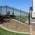 Aspen Style 3-Rail Steel Fence Kit, Powder-Coated Black (6.5'W x 5'H ...
