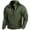 Army Green, variant on comerut Men Autumn Winter Solid Color Sweatshirt Stand Collar Zipper Half Placket Pullover Long Sleeve Windproof Warm Outdoor Hunting Tops