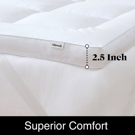 ALLSWELL DOWN ALTERNATIVE QUEEN MATTRESS TOPPER – PLUSH AND SUPPORTIVE