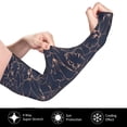 thumbnail image 2 of Balery Copper-Gold Gloss Outline Flower Mangas Refrescantes para Brazos para Hombre y Mujer – Transpirables y Absorbentes de Humedad para Mujeres, Hombres y Niños, 2 of 7