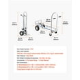 thumbnail image 6 of VEVOR 2 in 1 Hand Truck, 1000 lbs Load Capacity for 4-Wheel Mode, Convertible Hand Truck Dolly with Non-Slip Handle & Wheels, Portable Trolley Dolly for Moving Home, Office, Warehouse, Supermarket, 6 of 9
