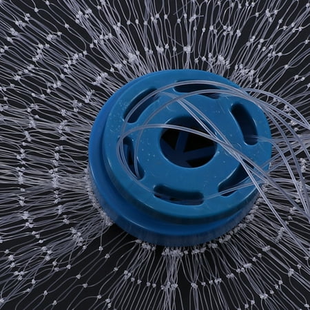 HERCHR Hand Throw Fishing Net, Outdoor Nylon Monofilament American Style Cast Mesh Net ,