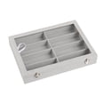 thumbnail image 3 of Vitrina para gafas, caja de almacenamiento, vitrina para joyas, portátil y multiusos. Gris, 3 of 7