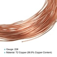 thumbnail image 3 of Uxcell 66 pies de alambre de cobre puro sólido de 22 AWG 99.9% de cobre puro 0.7mm alambre de cuentas suave, 3 of 6