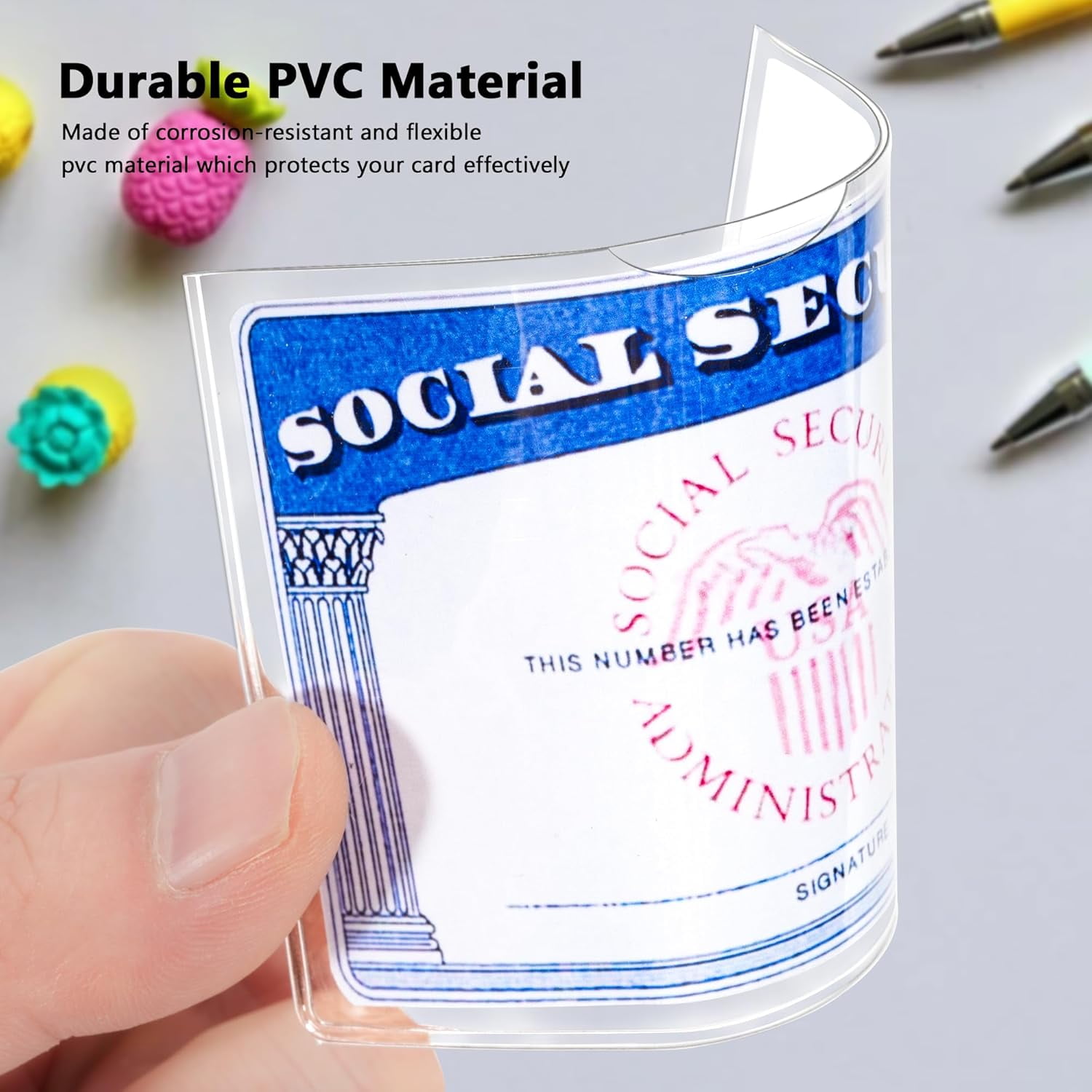 sleeve for social security card Amazon.com: 6 Pack Card Protector Social Security, Medicare, Credit &  Driver's License Sleeve 3.8x2.32in : Clothing, Shoes & Jewelry