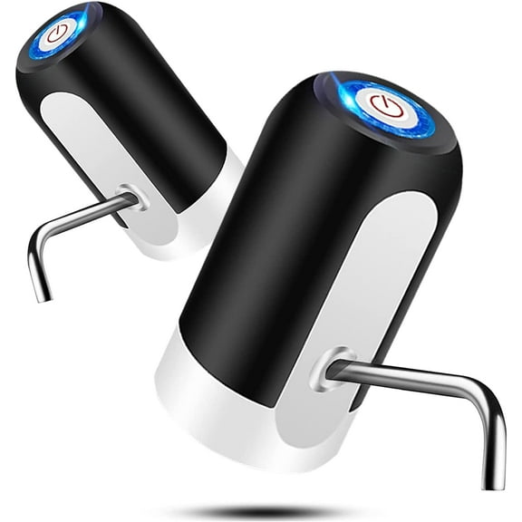 2 Pack Electric Water Bottle Pump, USB Charging Automatic Drinking Water Dispenser, 30 Days Battery Life, Portable Water Bottle Switch for Universal 1-5 Gallon Bottle, for Home, Office, Travel…