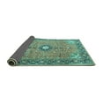 thumbnail image 2 of Ahgly Company Indoor Round Persian Turquoise Blue Traditional Area Rugs, 4' Round, 2 of 4