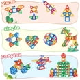 thumbnail image 6 of 50 Pcs Magnetic Building Blocks Set, Large Size Magnetic Tiles Toys for 3 4 5 6 7 8+ Year Old Girls, Multicolored and Shaped Magnet Toys for Toddlers Boys and Girls,Christmas Gifts for Kids, 6 of 9
