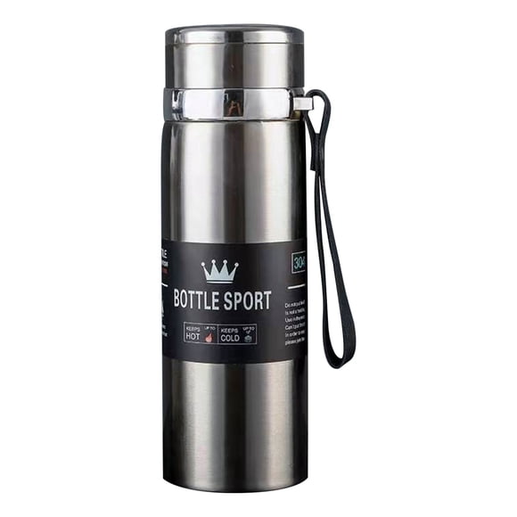 Tazas de Acero Inoxidable Cuerda Portátil de Invierno Taza Aislada Coche Al Aire Libre de Acero Inoxidable Montado Taza Aislada de Gran Capacidad 1000Ml Botella de Acero Inoxidable