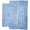 Blue, variant on Cotton Solid 2-Piece Cream Highly Absorbent Non-Slip Backing Bath Rug Set by Superior