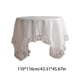 thumbnail image 3 of Mantel de lino con ribete de encaje | Elegante tejido de poliéster de color liso | Gris, blanco y azul | Mantel redondo para mesa de comedor | Decoración duradera y lavable para el hogar, 3 of 6