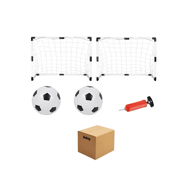 Portería De Futbol Para Infantil Con El Fútbol 95x48x70cm Belug Blanco