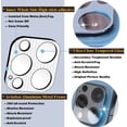 thumbnail image 3 of Protecteur d'Objectif de Caméra 2 Pack Compatible avec iPhone 13 Pro/13Pro Max Accessoires Trempé Protecteur d'Écran en Verre Choc / Étanche, Résistant aux Éclats / Rayures, Cas Amical, Graphite Ultra Clair, 3 of 5