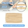thumbnail image 2 of 1bag 10M Polyester Twisted Lip Cord Trim Twisted Trim Cord Rope Ribbon for Home Decoration Upholstery Handmade Crafts Light Khaki 15x8mm about 10.94 Yards(10m)/bag, 2 of 5