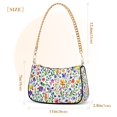 thumbnail image 3 of FORMRS Womens Shoulder Bag with Chain Strap Clutch Purse Cute Tote Handbag, Green Wildflower Pattern, 3 of 7