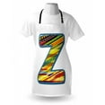 thumbnail image 3 of Letter Z Apron Z Letter Celebration First Name of Birthday Girls Boys with Ethnic Ornament Forms, Unisex Kitchen Bib Apron with Adjustable Neck for Cooking Baking Gardening, Multicolor, by Ambesonne, 3 of 3