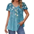 thumbnail image 2 of Zeagoo Floral Tops for Women Flowy Blouses Ruffle Sleeve Tunics Boho Peasant Blouses for Women Summer 2025, 2 of 6