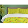 thumbnail image 3 of Ambesonne Colorful Duvet Cover Sets, Grunge Underwater Sharks, 2-Queen, Yellow Turquoise and Magenta, 3 of 6