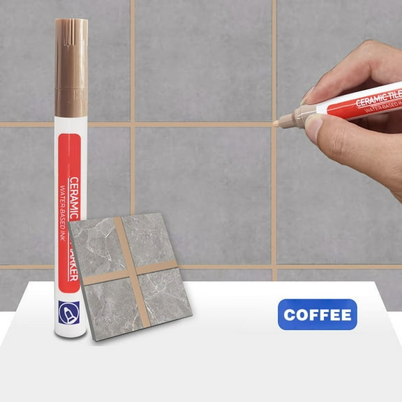 Yannianjz Grout Pen, Tile Grout Marker Pen And Grout Sealer, Waterproof Grout Repair Pen For Bathroom Kitchen Floor Wall Tiles, Grout Color Restorer And Stain Resistant Grout Sealer 4ml