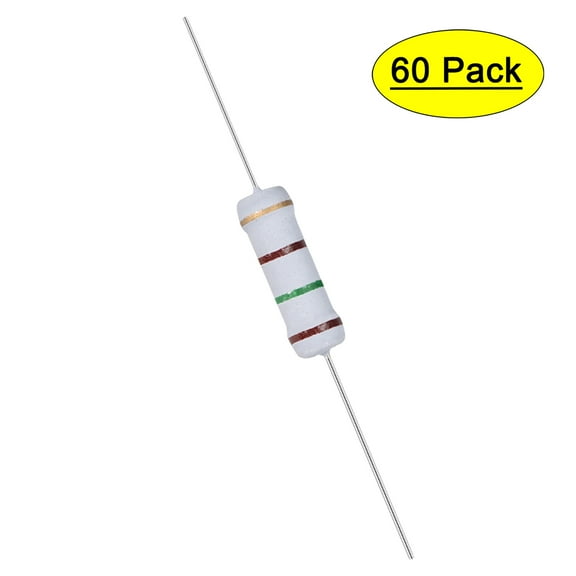 Uxcell 60Pcs 2W 2 Watt Metal Oxide Film Resistor Axile 150 Ohm ±5% Tolerance