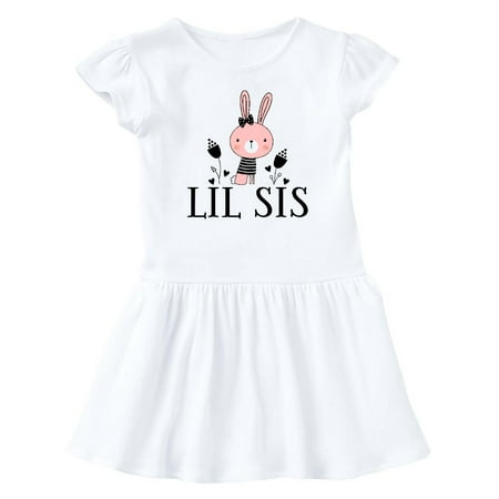 

Inktastic Little Sister Girl Bunny Lil Sis Gift Baby Girl Dress