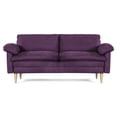thumbnail image 2 of Sofá Cama Makora Milo Morado Velvet con Memory Foam y Respaldo Reclinable, 2 of 8