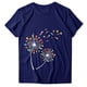 thumbnail image 4 of Puntoco Mujeres Casual Carta Impresión Mangas Cortas O-Cuello Camiseta Suelta Blusa tops Puntoco Puntoco-3451, 4 of 6