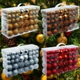 thumbnail image 6 of 100PCS High-quality Durable Plastic Party 18 Colors 8cm Christmas Ball Set Xmas Ornament Ball Xmas Baubles Christmas Tree Balls 1, 6 of 8