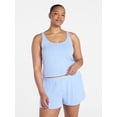 thumbnail image 2 of Joyspun Women’s Sleep Ribbed Modal Tank Top and Shorts Set, Size XS-XL, 2X-3X, 2 of 5