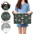 thumbnail image 5 of Yayeee Foldable Storage Basket for Shelves with Handles Waterproof Cloth Bins, Green Christmas Hats, 5 of 7
