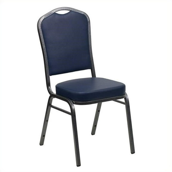 Bowery Hill Banquet Stacking Chair in Navy