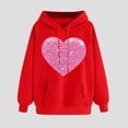 thumbnail image 2 of Inverlee Valentines Day Sweatshirt Women Sweet Love Heart Graphic Sweatshirts Trendy Pullover Sweater Tops Round Neck Gifts Long Sleeve Tops for Women, 2 of 5