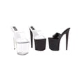 thumbnail image 4 of Ellie Shoes E-850-Vanity 8" Heel Womens Platform Mule. Clear/Black / 10, 4 of 4