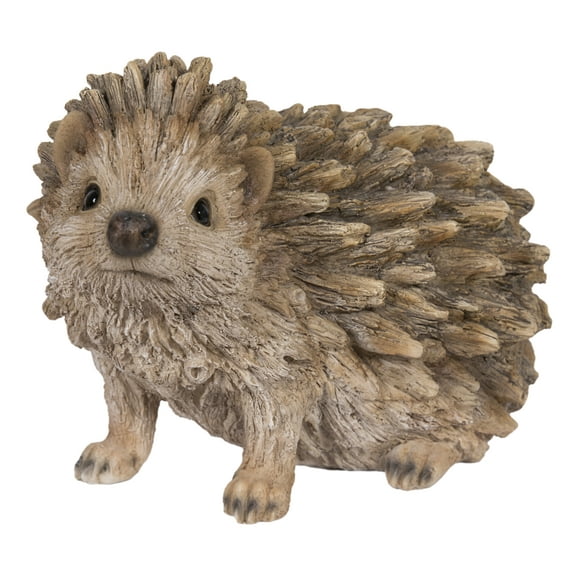 Ebros Realist Driftwood Look Hedgehog Resin Figurine Statue 8.5" Long