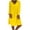 Yellow, variant on Odeerbi Cotton Linen Dresses for Women Trendy Casual Solid Dress V-Neck Long Sleeve Dress Yellow