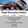 thumbnail image 4 of Yazoeia Bling Gear Shift Box Frame Cover Trim Sticker, Wrangler Gear Shift Box Cover Trim Sticker Compatible with Wrangler 2012-2018, Bling Car Interior Accessories for Women CJB12-81915, 4 of 7