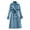 Blue, variant on Women’s Double-Breasted Trench Coat, Mid-Length Belted Overcoat, Water-Resistant Windbreaker, 13 Colors, Sizes S–XXXL
