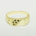 thumbnail image 2 of LBG British Made 14k Yellow Gold Natural Sapphire Mens Band Ring - 25 size options - Size 11, 2 of 6