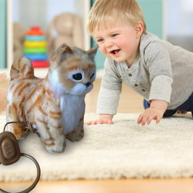 Animal de Peluche Electrónico para Mascotas Colco Juguete Automático Gato robot de peluche Amarillo