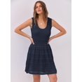 thumbnail image 2 of Vestido ANRABESS Summer Mini sin mangas de punto sin mangas azul marino, 2 of 6