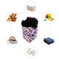 thumbnail image 7 of Yayeee Freestanding Laundry Hamper with Handle Collapsible Large Storage Basket for Clothes, Pink and Purple Plaid Pattern, 7 of 7