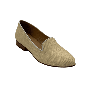 Jack Rogers Almond Toe Loafers Ginnie Natural Rattan