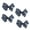 Navy, variant on 4 Pack Western Paisley Hair Bows for Women Hair Clips (Black)