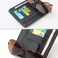 thumbnail image 3 of PU Leather Sun Visor Storage Case Car Card Organizer Vehicle Storage Pouch for Sunglasses Small Business Card Holder Type, 3 of 7